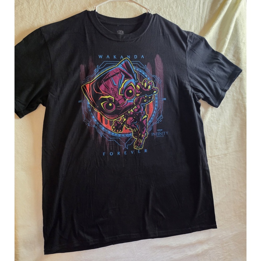 Funko Pop Tees Marvel Black Panther Wakanda Forever Infinity Saga Shirt L